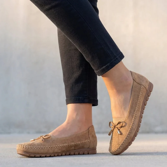 Lorelei | Damen Klassische Loafer Schuhe Perforiert