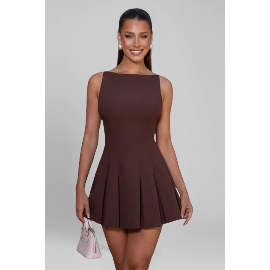 Lorena | Damen Kleid Mini Schlicht