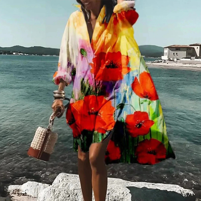 Lotte | Damen Sommerkleid Midi Mit Print