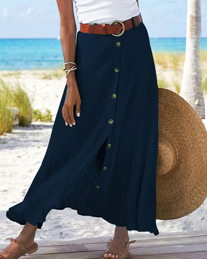 Damen Maxi-Rock A-Linie Freizeit Elegant