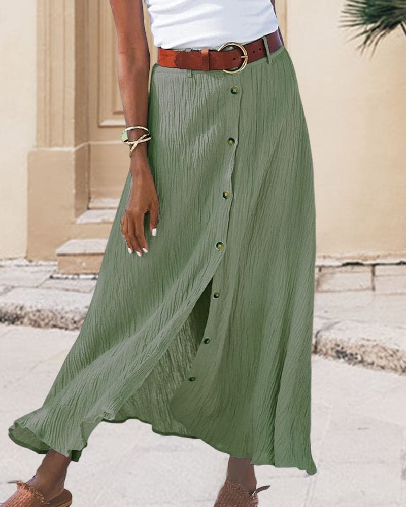 Damen Maxi-Rock A-Linie Freizeit Elegant