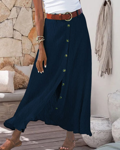 Damen Maxi-Rock A-Linie Freizeit Elegant