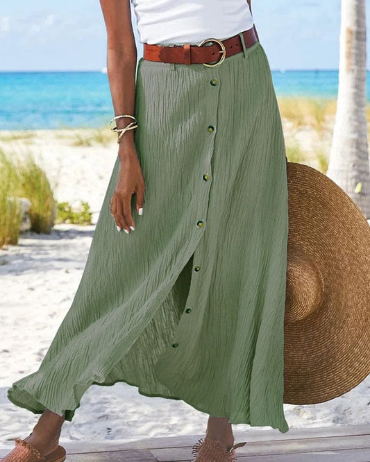 Damen Maxi-Rock A-Linie Freizeit Elegant