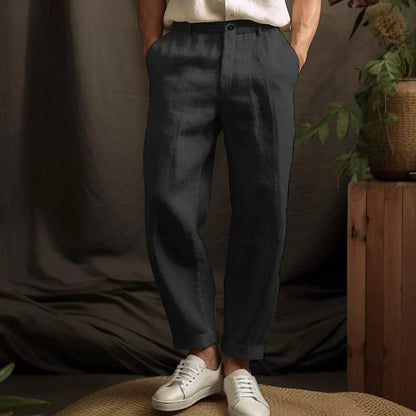 Lennox – Herren-Leinenhose mit geradem Schnitt und entspannter Passform