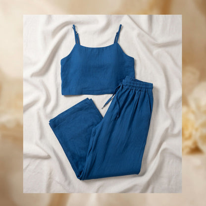 Luigina Lanzoni™ Completo casual in cotone e lino traspirante