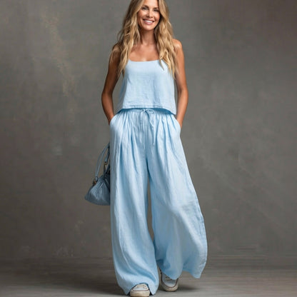Luigina Lanzoni™ Completo casual in cotone e lino traspirante
