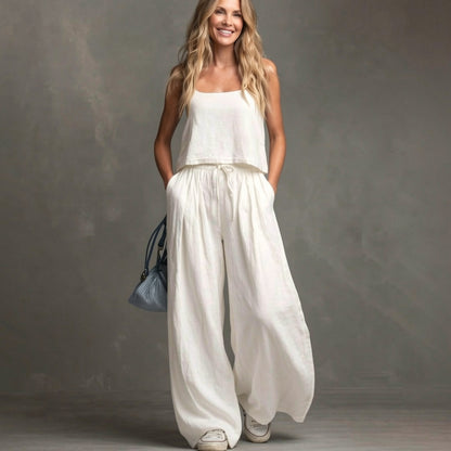 Luigina Lanzoni™ Completo casual in cotone e lino traspirante