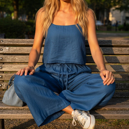 Luigina Lanzoni™ Completo casual in cotone e lino traspirante