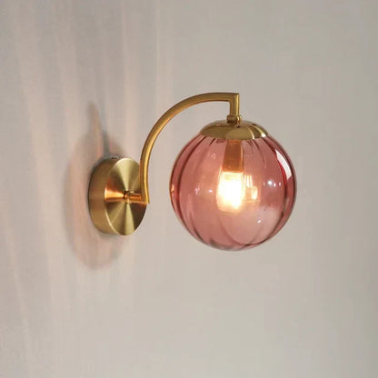 Luksusowa nowoczesna lampa ścienna ze szkła - CrystalGlow-Bordeaux czerwień-Trend Polska