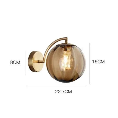 Luksusowa nowoczesna lampa ścienna ze szkła - CrystalGlow-Kawa-Trend Polska