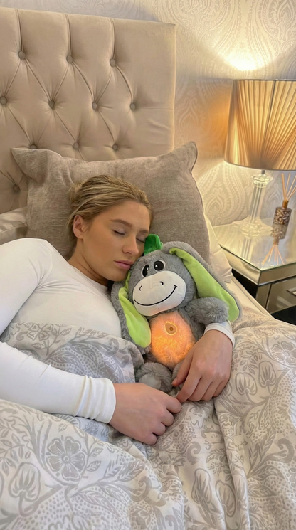 LumiDream Cozy Glow Bunny Plush - main product view of soft breathing night light toy