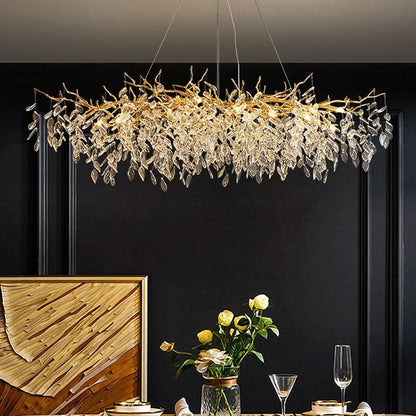 Kristallen Plafondlamp Rechthoek LED G9 Luxe Kroonluchter Woonkamer | Restfield
