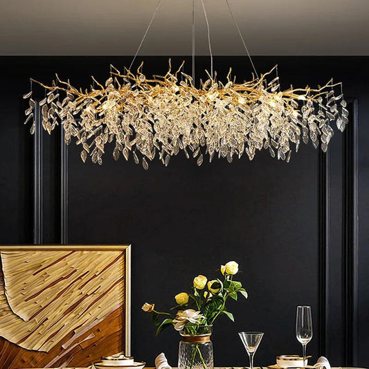 Kristallen Plafondlamp Rechthoek LED G9 Luxe Kroonluchter Woonkamer | Restfield