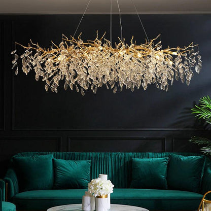 Kristallen Plafondlamp Rechthoek LED G9 Luxe Kroonluchter Woonkamer | Restfield