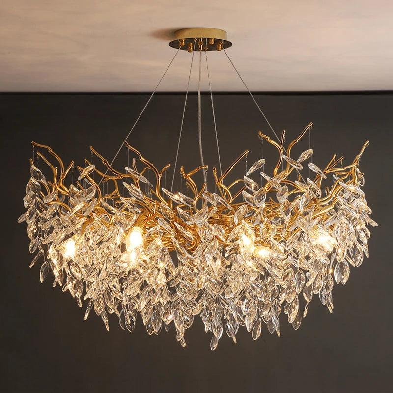 Kristallen Plafondlamp Rechthoek LED G9 Luxe Kroonluchter Woonkamer | Restfield