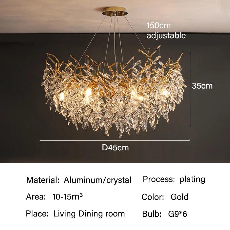 Kristallen Plafondlamp Rechthoek LED G9 Luxe Kroonluchter Woonkamer | Restfield