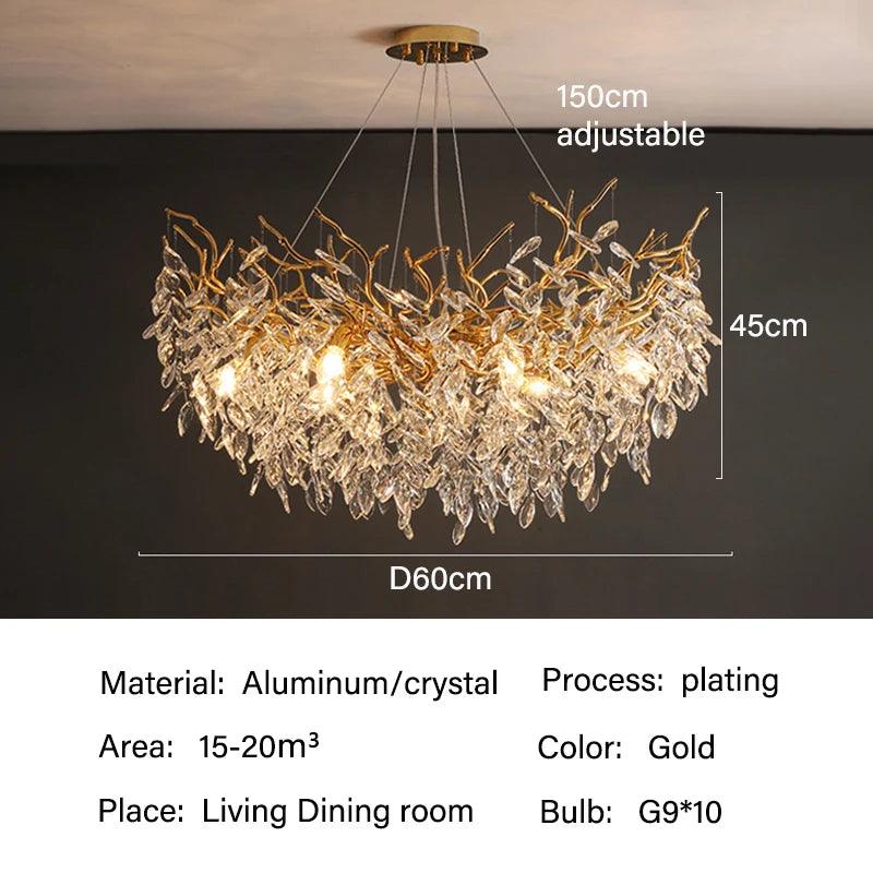 Kristallen Plafondlamp Rechthoek LED G9 Luxe Kroonluchter Woonkamer | Restfield