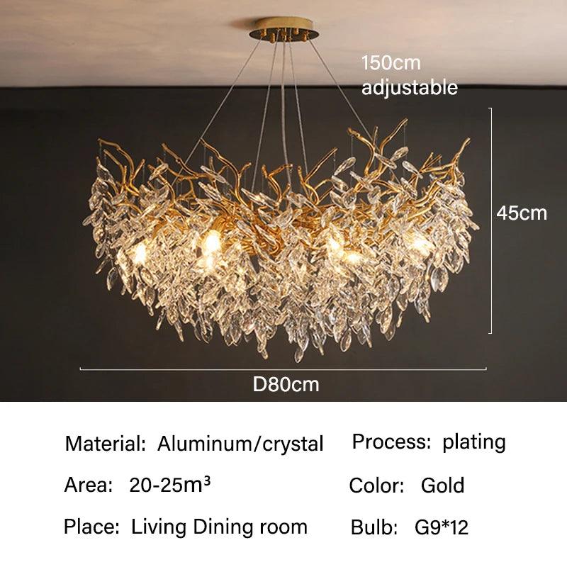 Kristallen Plafondlamp Rechthoek LED G9 Luxe Kroonluchter Woonkamer | Restfield