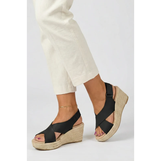 Ella | Damen Sommer Keil Sandalen Für Urlaub