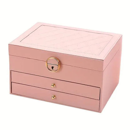 Skóra Styl Biżuteria Organizator | Elegancki Wielowarstwowy Schowek