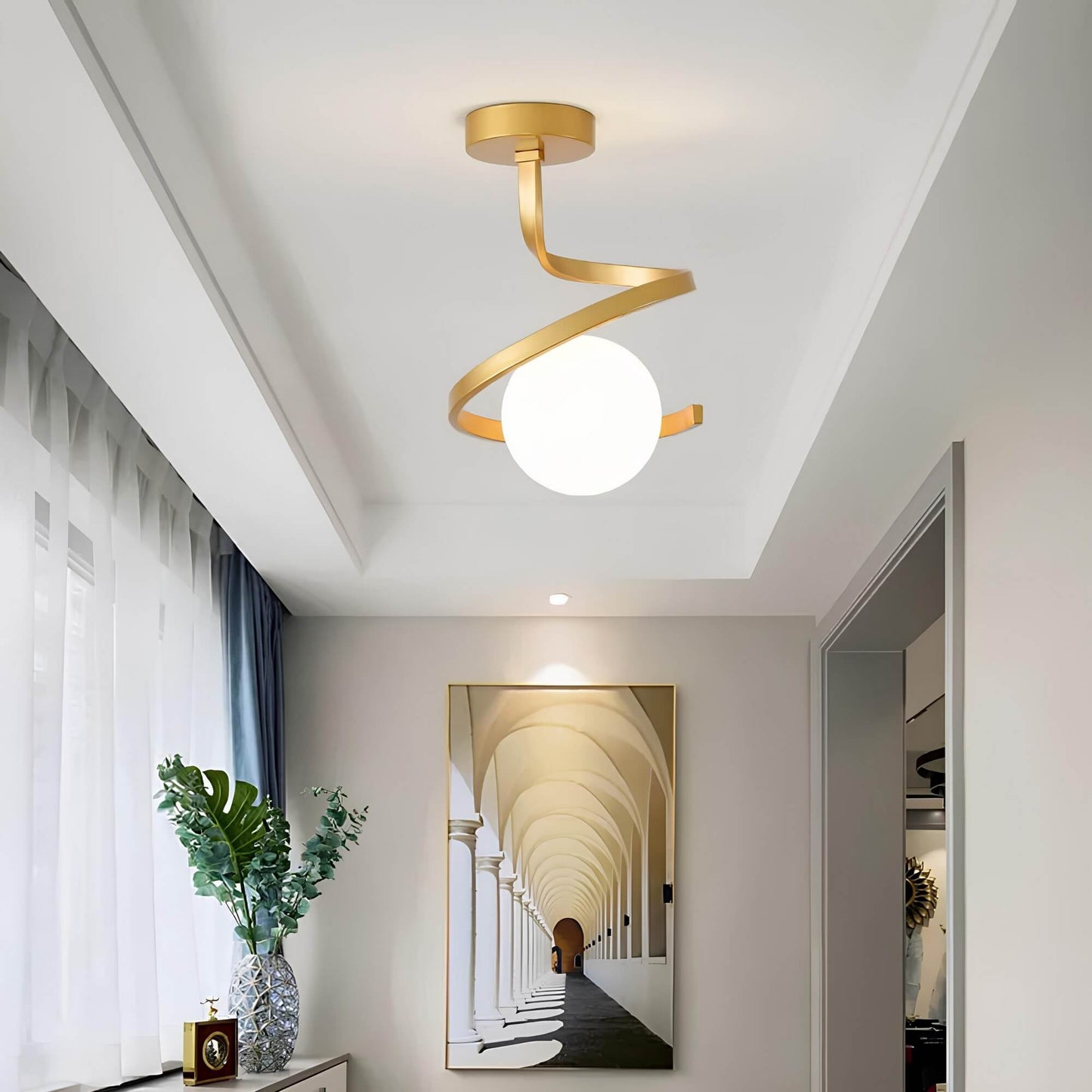 Tavon LED Deckenlampe | Luxuriöses Design | Warmes Licht | Aluminium & Acryl