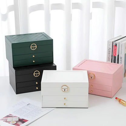 Luxury Multi-Layer Jewellery Box - EleganceBox-Pink-Nora Luxe