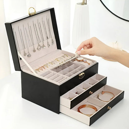 Luxury Multi-Layer Jewellery Box - EleganceBox-Pink-Nora Luxe