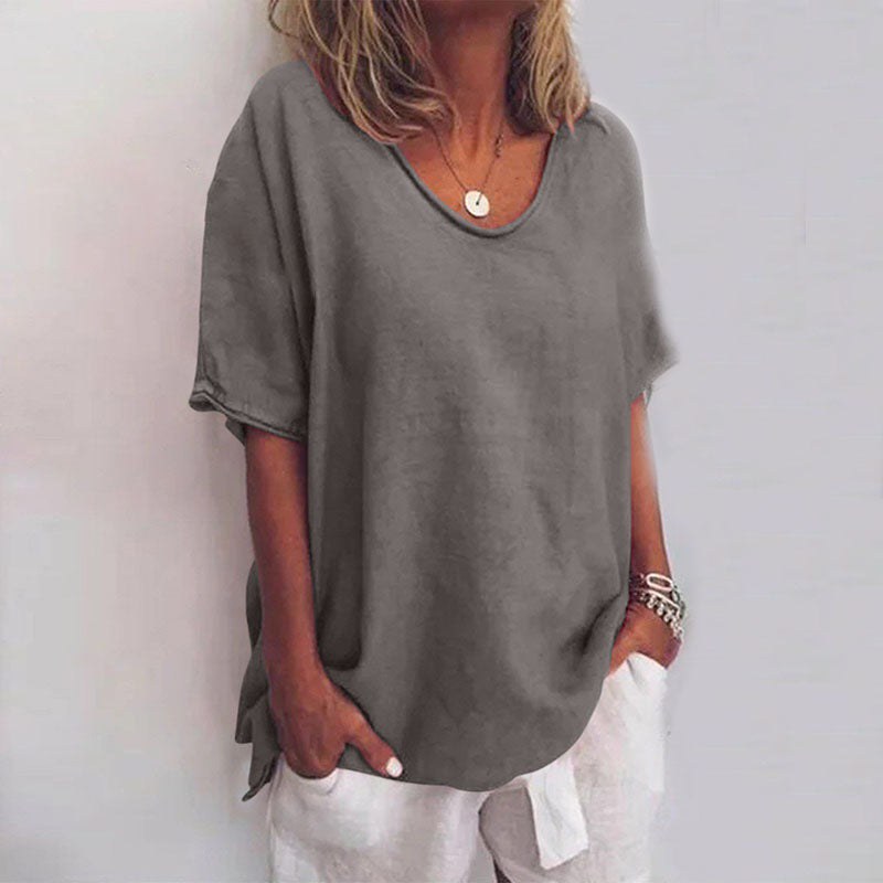 Damen T-Shirt mit Rundhalsausschnitt | Kurzarm