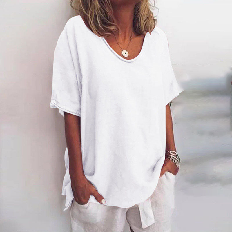 Damen T-Shirt mit Rundhalsausschnitt | Kurzarm