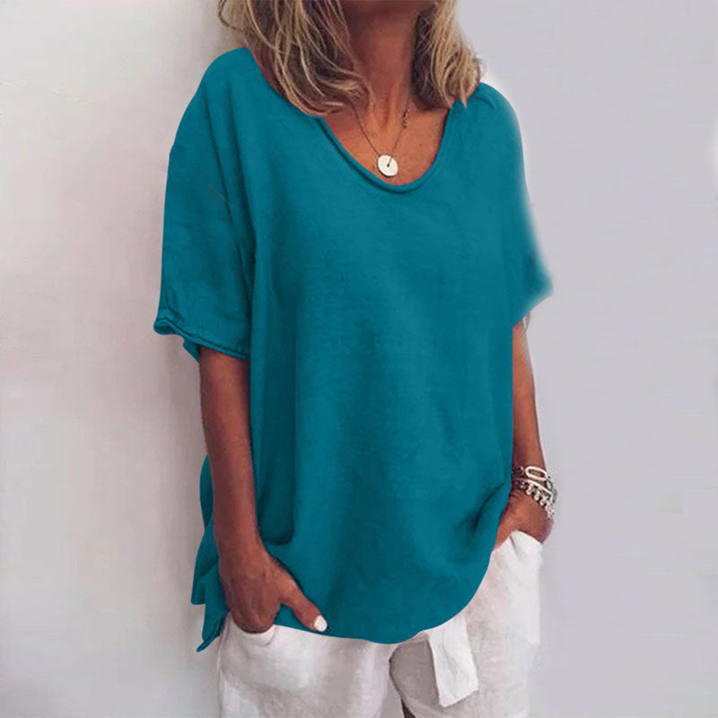 Damen T-Shirt mit Rundhalsausschnitt | Kurzarm