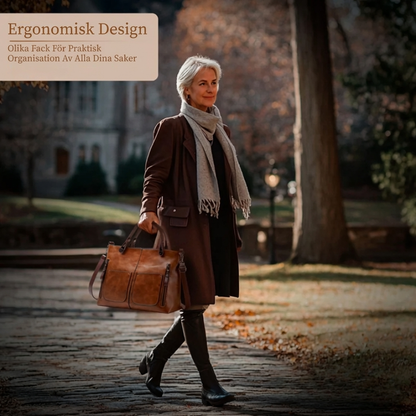Ilse | Elegant väska i äkta läder för jobbet och vardagsbruk