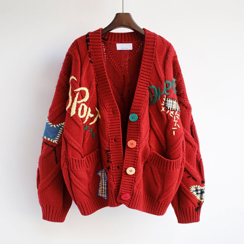 Madeliens Sweater | Women's Cosy Knit Sweater-Red-S-State of Style