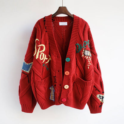 Madeliens Sweater | Women's Cosy Knit Sweater-Red-S-State of Style