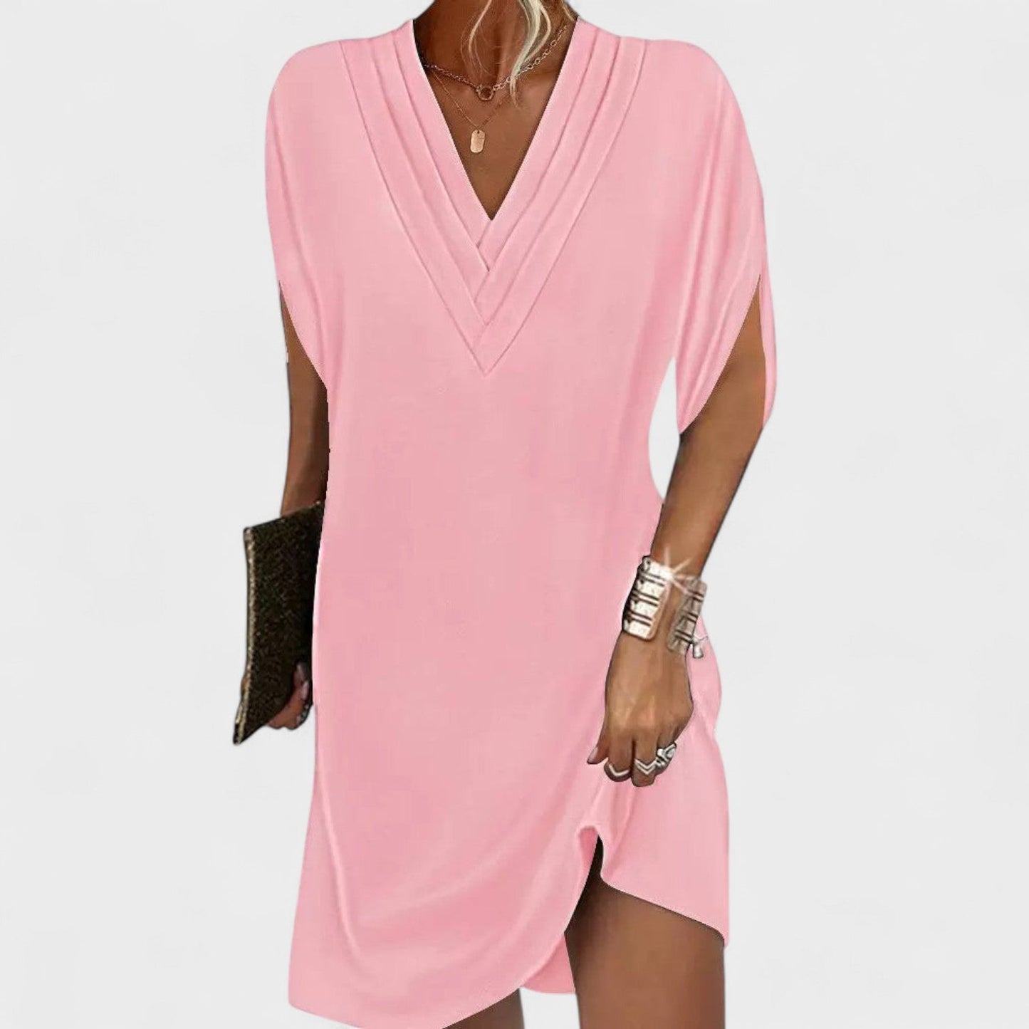 Helena - Vestido elegante con mangas abiertas