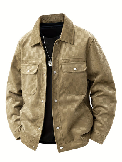 Mavrick Karierte Wildlederjacke