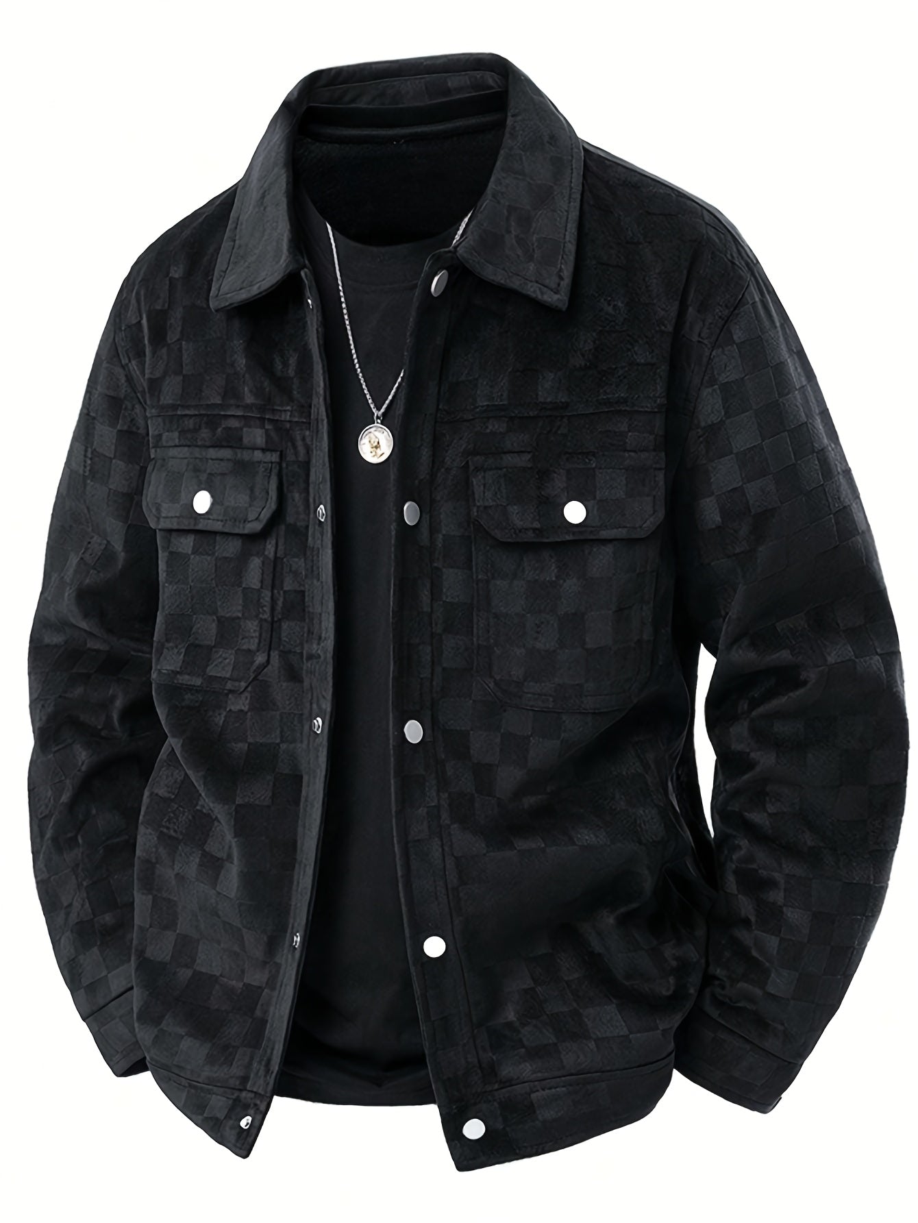 Mavrick Karierte Wildlederjacke
