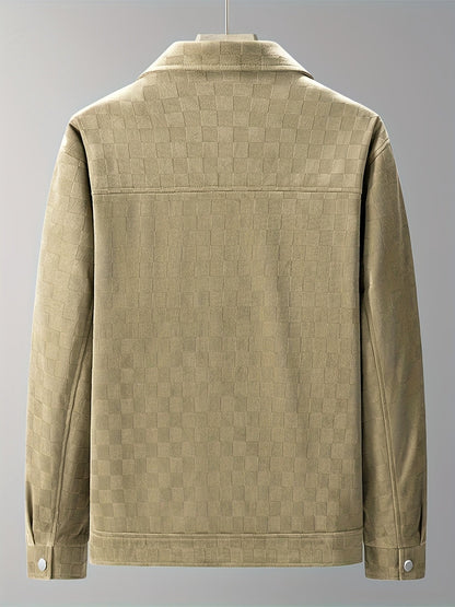 Mavrick Karierte Wildlederjacke