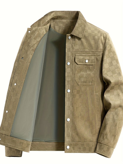 Mavrick Karierte Wildlederjacke