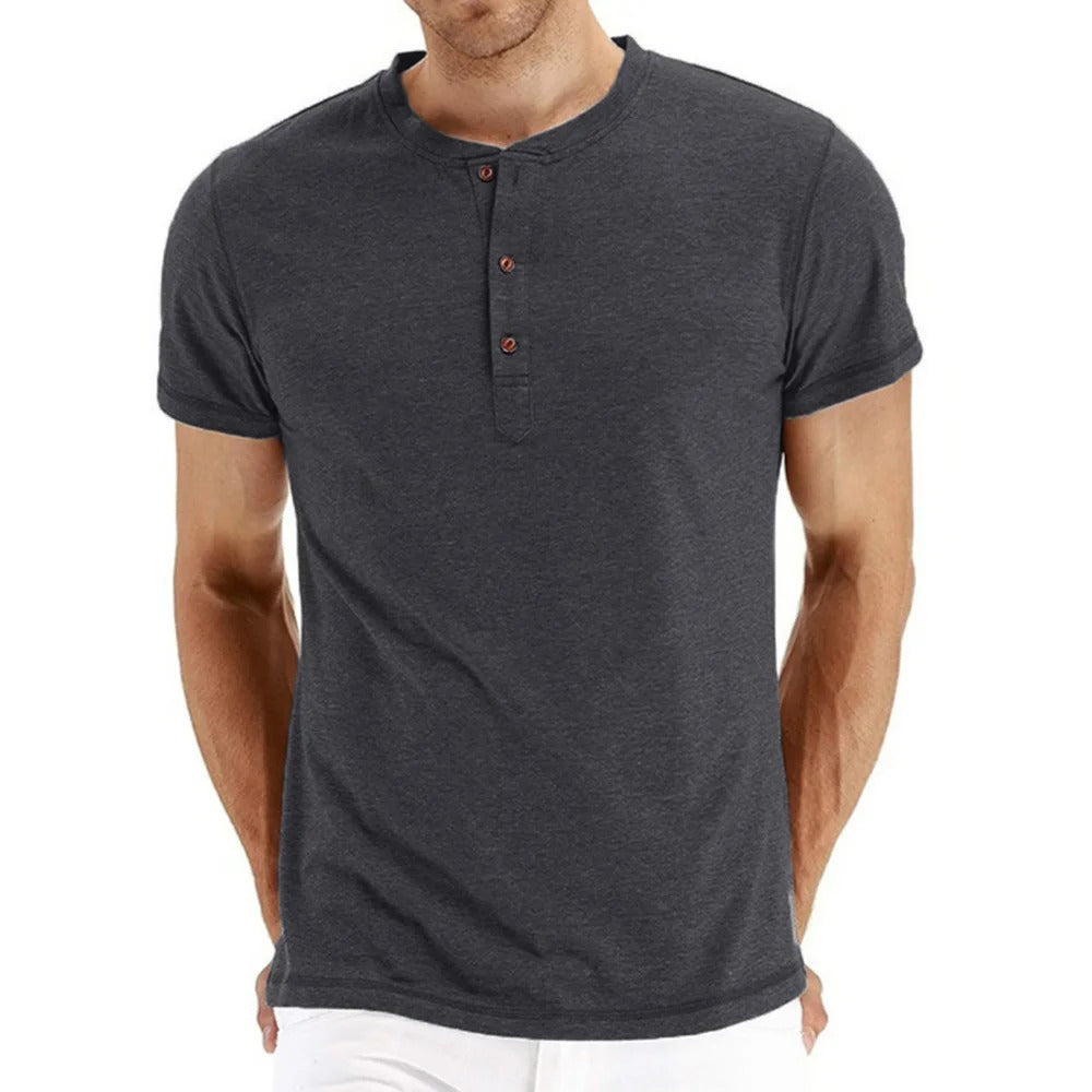 Tom Hollinger | Slim Fit Henley T-Shirt aus Baumwolle