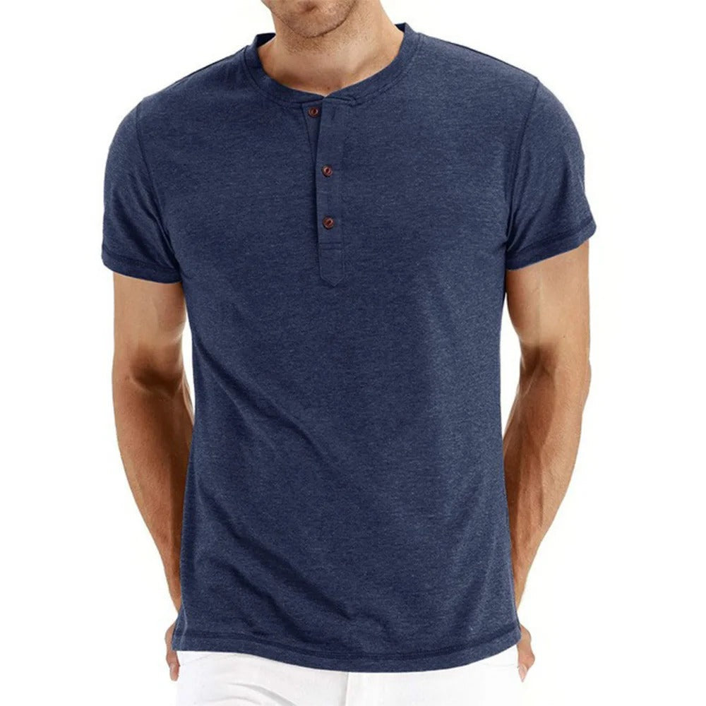 Tom Hollinger | Slim Fit Henley T-Shirt aus Baumwolle
