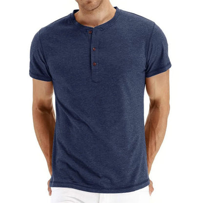 Tom Hollinger | Slim Fit Henley T-Shirt aus Baumwolle