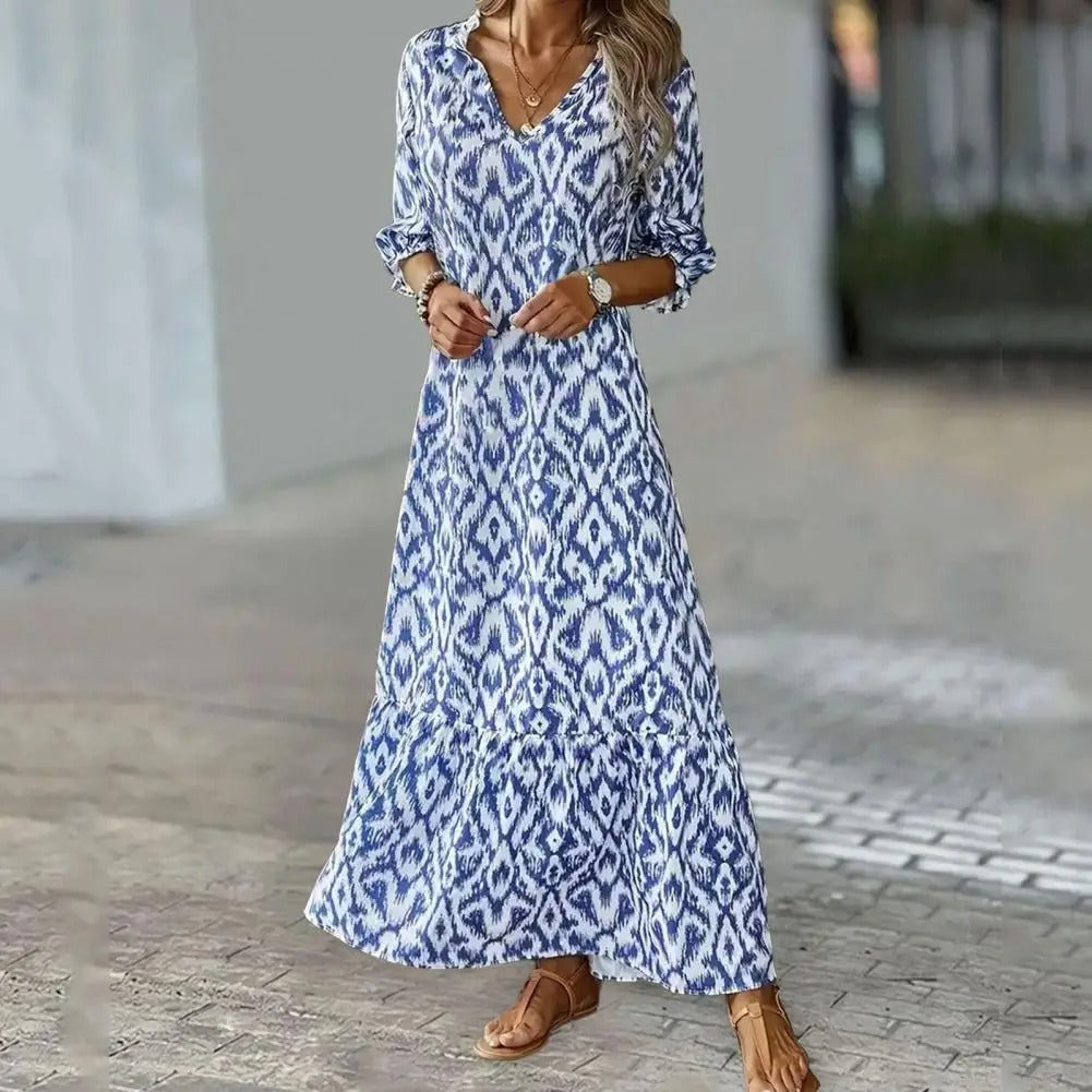 Women's V-Neck Maxi Dress