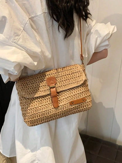 Evelien - Sac Bandoulière en Paille Naturelle – L’Accessoire Estival Incontournable