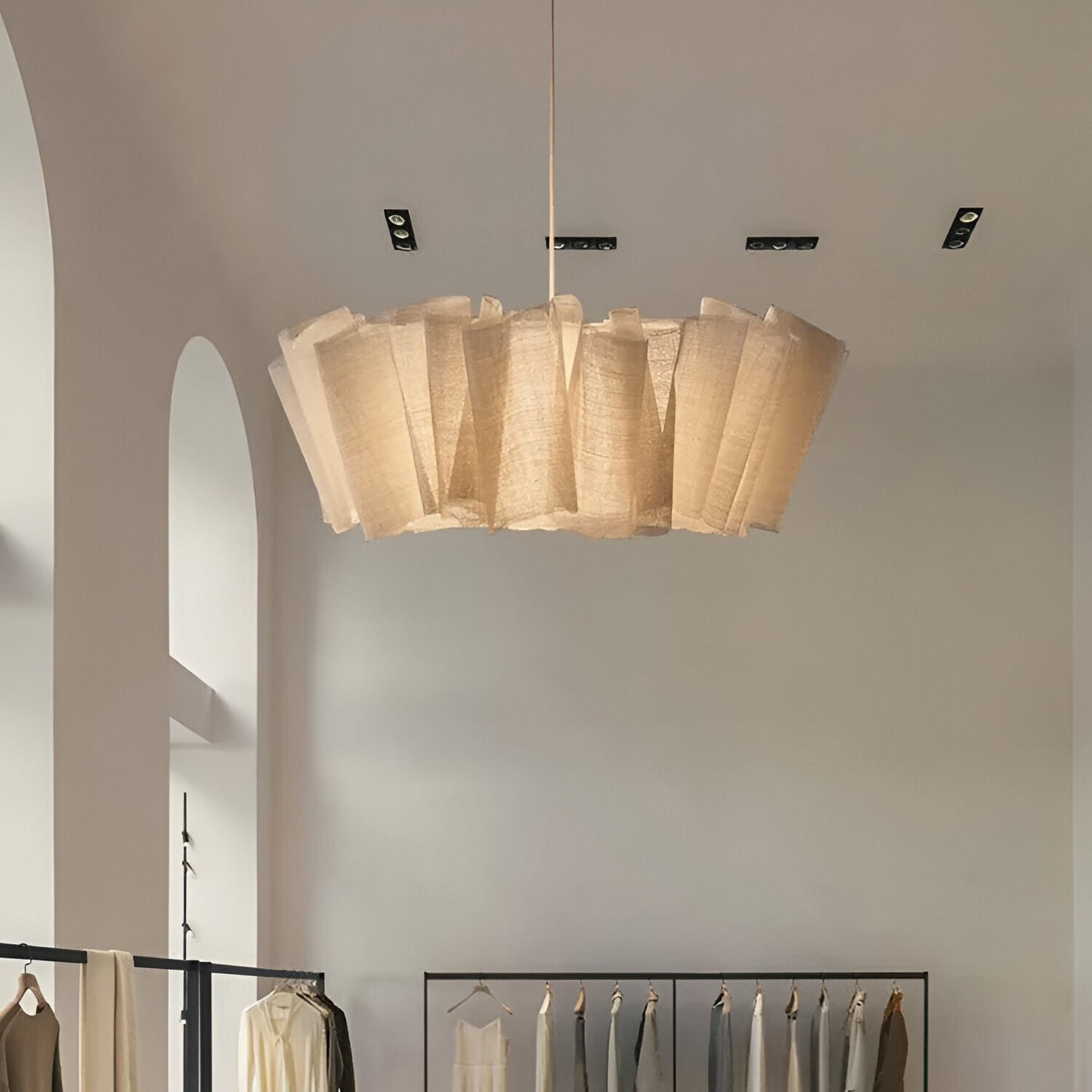 Solmara - Nordic Crème Stoffen Hanglamp