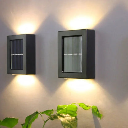 Solar-LED-Wandlampe – Warmes Licht ohne Kabel (4er-Set)