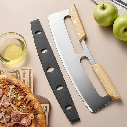 Großer Pizzaschneider mit gewölbtem Edelstahlmesser (35 cm) - Bruno
