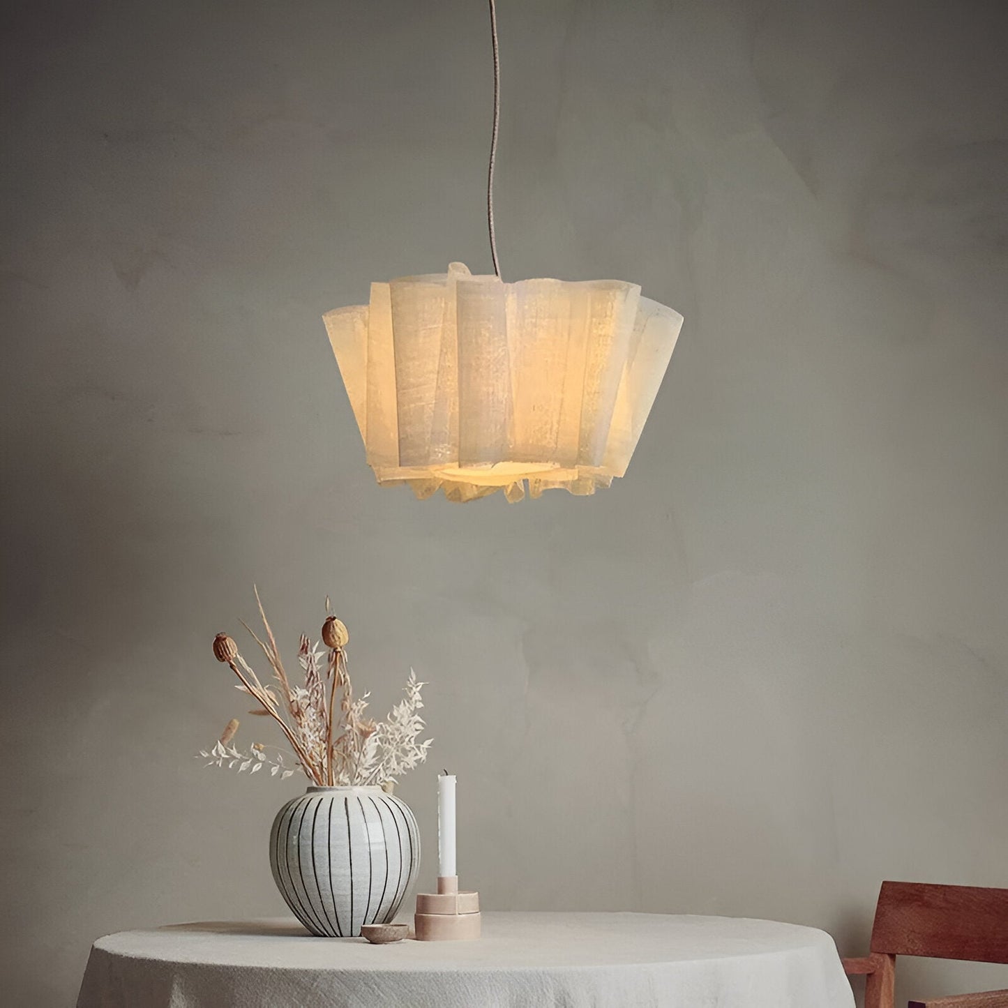 Solmara - Nordic Crème Stoffen Hanglamp