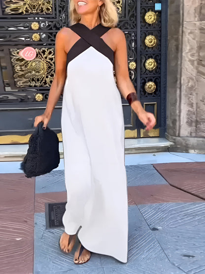 KATE™ - Maxi Dress With Crossed Neckline