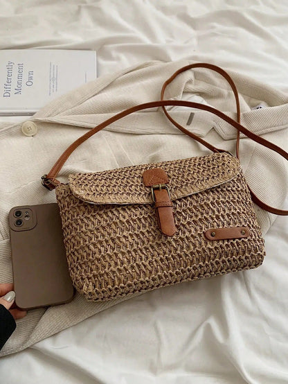 Evelien - Sac Bandoulière en Paille Naturelle – L’Accessoire Estival Incontournable