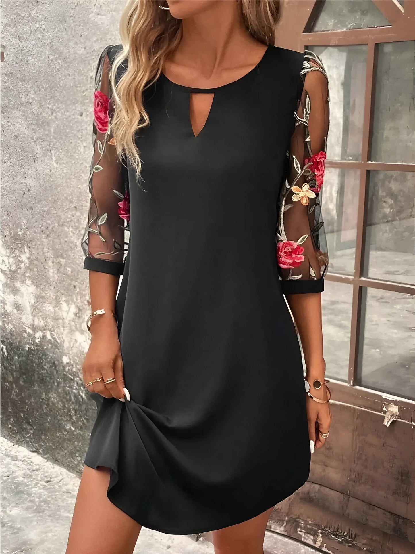 Charlotte | Rochie de vară elegantă cu mâneci decorative
